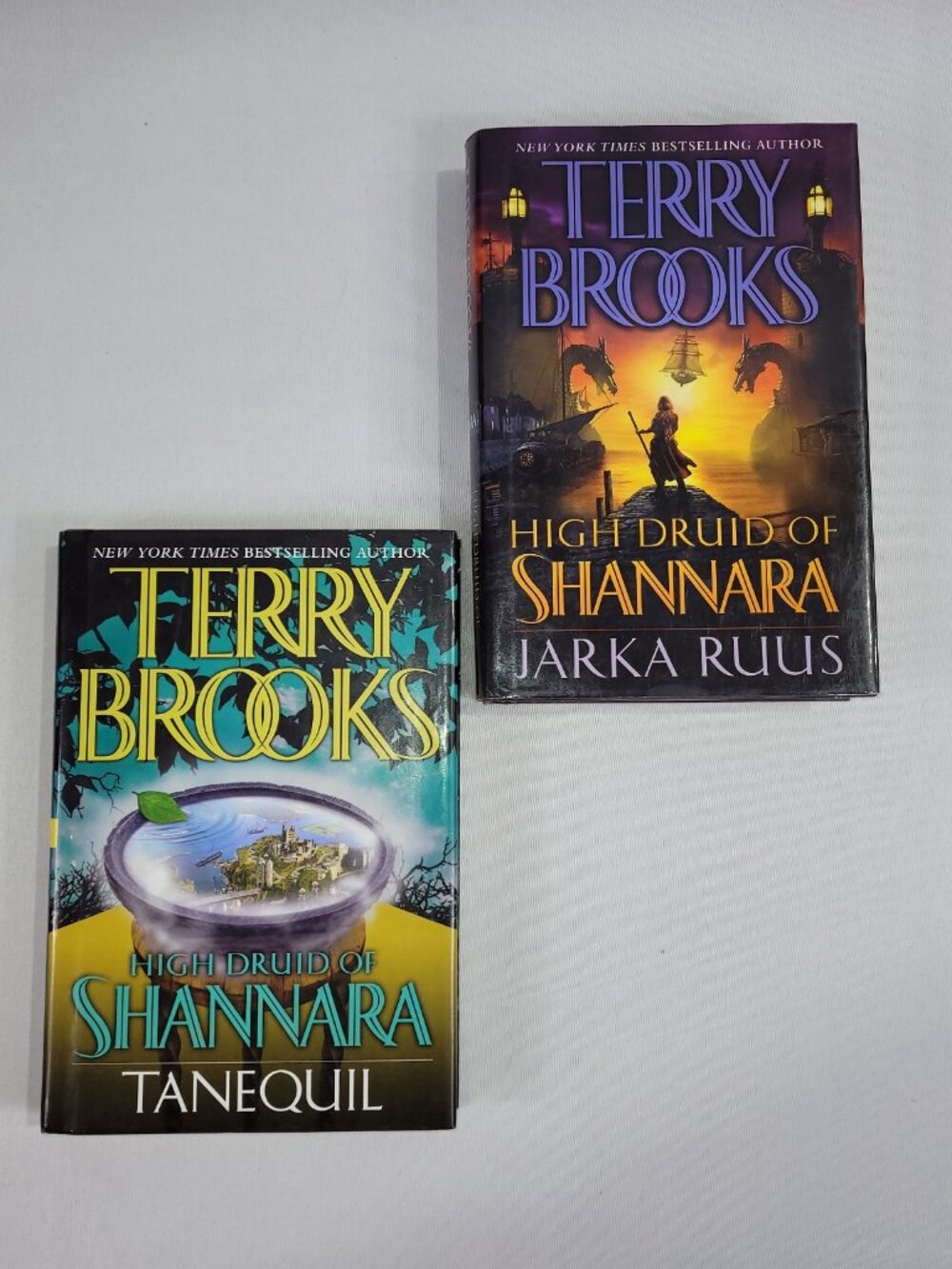 Terry Brooks 2 Book Club Shannara Hardcover Fantasy Novel Lot High Druid